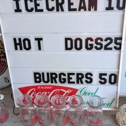 Lighted coke menu board