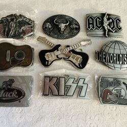 NEW METAL BELT BUCKLES - $12 each AC/DC has sold ……..ALL 21 BELT BUCKLES FOR $225