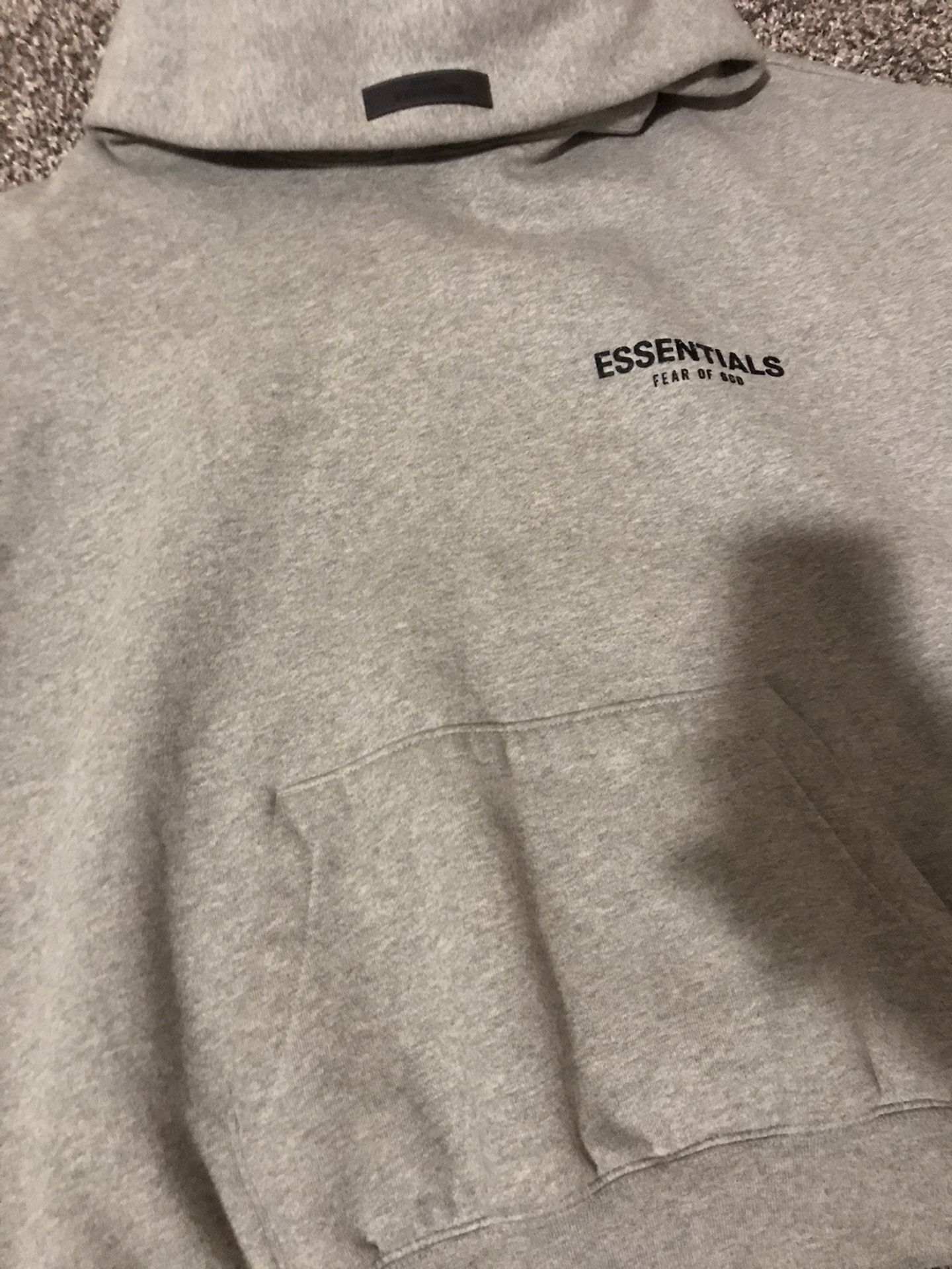 Mens Medium Grey Essentials Hoodie