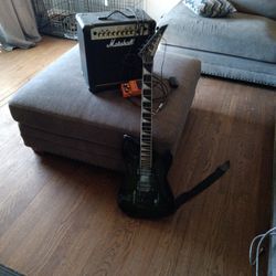 Jackson, Marshall Amp ,Metal Pedal And Cords