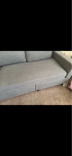 Gray Fabric Sectional Sofa