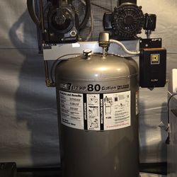 Seven and a half horsepower eighty gallon, two stage air compressor