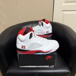 Brand new Air Jordan Fire red 5’s size 14 with original box and proof of purchase. 