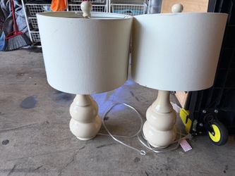 FREE - 2 ceramic lamps with shades