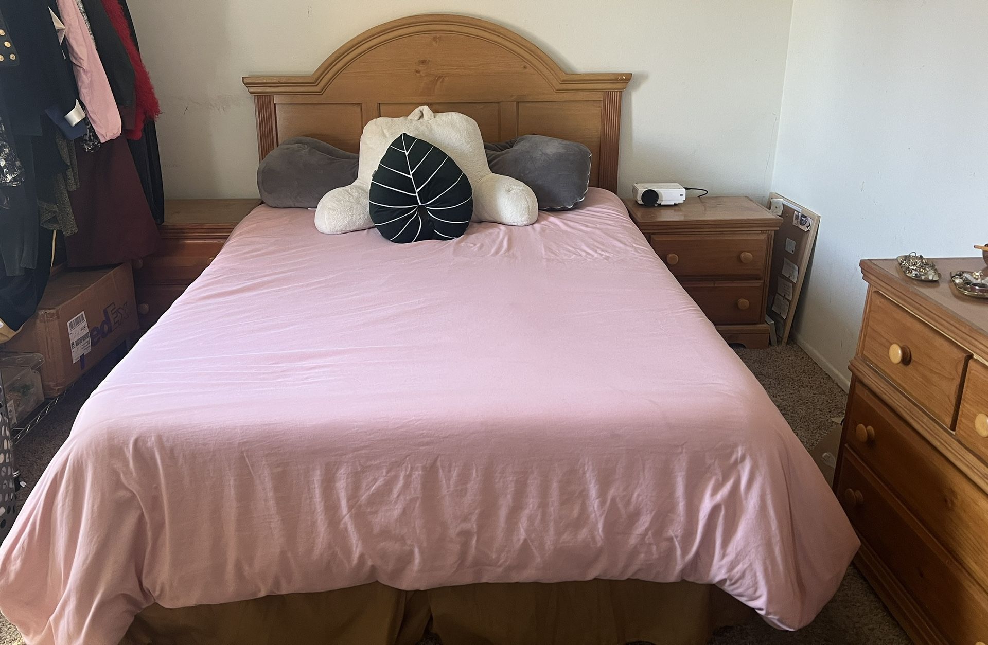 Vintage Teak Queen Bedroom Set