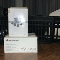 Pioneer Receiver And 5 Speaker Mirage MX Home Theater System