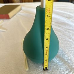 Teal Rubber Douche Bulb with Removable Nozzle