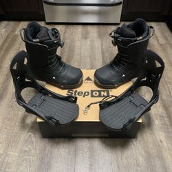 Burton StepOn Snowboard Boots And Bindings Size 12