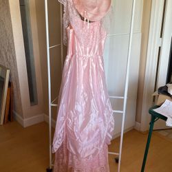 Halloween southern belle dress and hat.