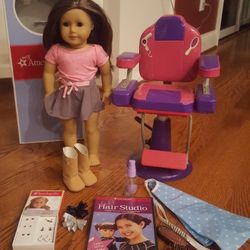 American Girl Doll - "Me Doll" , Hair Salon, & Earrings Set