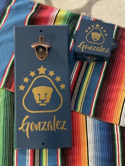 Personalized Bottle Opener And Coaster Set 