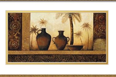 Sarah Williamson "Enchantment" framed art print featuring a pottery landscape scene
