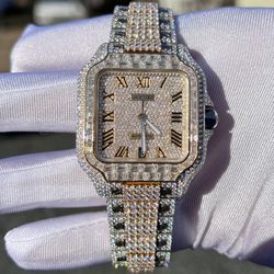 Iced Out Moissanite Cartier Bustdown Cartier 