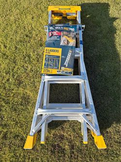 Werner 18 ft. Reach Aluminum 6-in-1 Multi Position Ladder with 375 lb. Load Capacity Type IAA Duty R