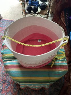Large cotton, tricolored tote bag