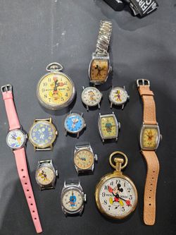 Vintage Disney and other Character Watch Collection Lot