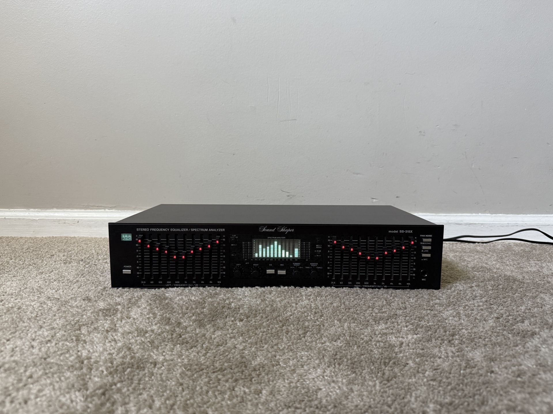 ADC Sound Shaper SS-315X Home Stereo Frequency Graphic Equalizer EQ