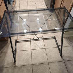 Metal Desk (Glass Top)