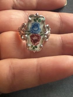 Vintage Sterling silver flower ring