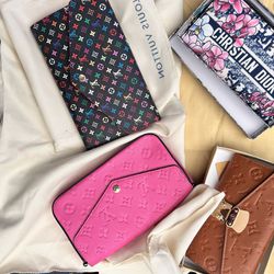 Christian Dior And Lv Wallets 