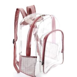 Pink Transparent Backpack  New in Package 