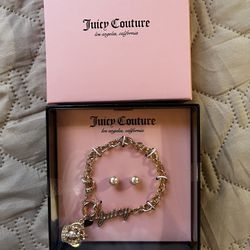 Juicy Couture charm bracelet With Earring 