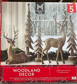 Member's Mark Deer and Tree Décor, Set of 5