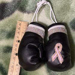 4” Breast Cancer Awareness Mini Gloves 