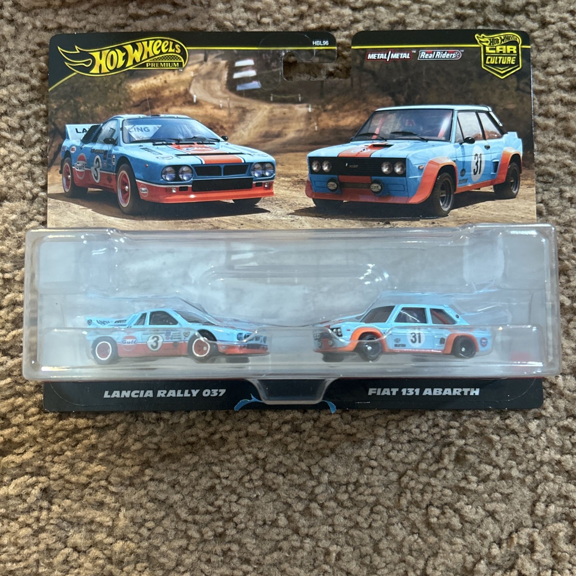 Hot Wheels Premium 2 Pack Lancia Rally 037 & Fiat 131 Abarth Set