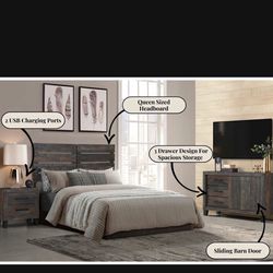 Brand New Complete Bedroom Set With FREE Orthopedic Mattress For $499!!!