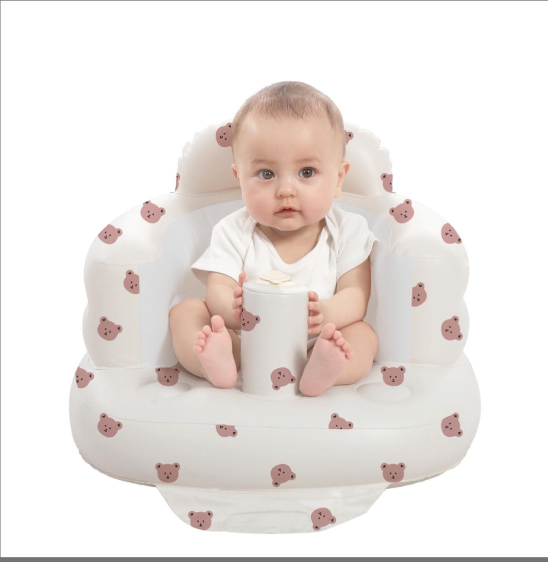 Inflatable Baby Seat For Babies 3-36 Months, Built In Air Pump Baby Chair