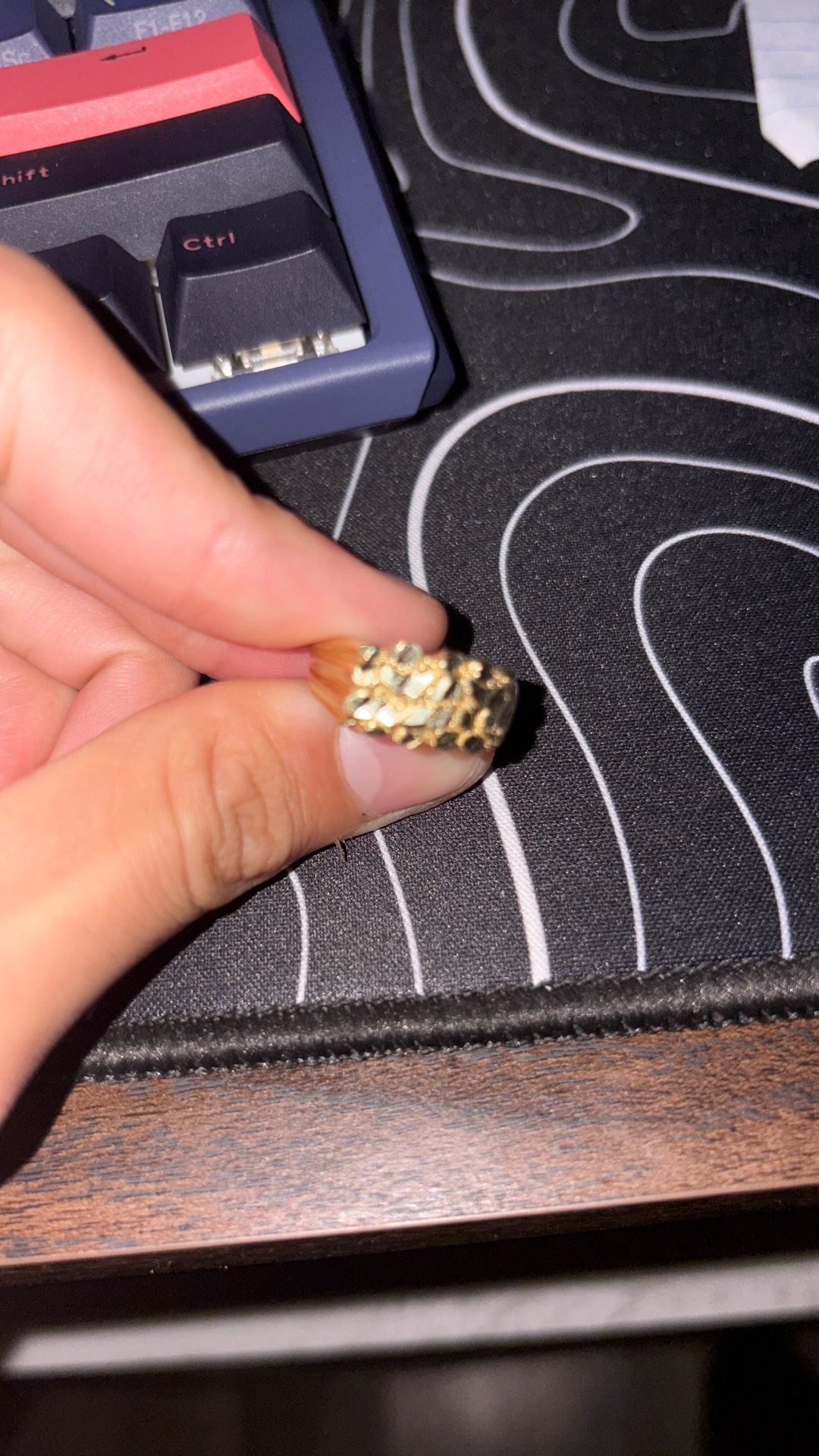 14k Gold Nugget Ring