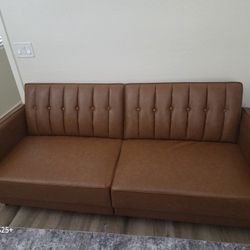 Full SIZE Sofa Sleeper Fuax Leather 