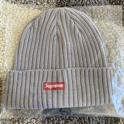 Supreme Overdyed Wide Ribbed Beanie Grey