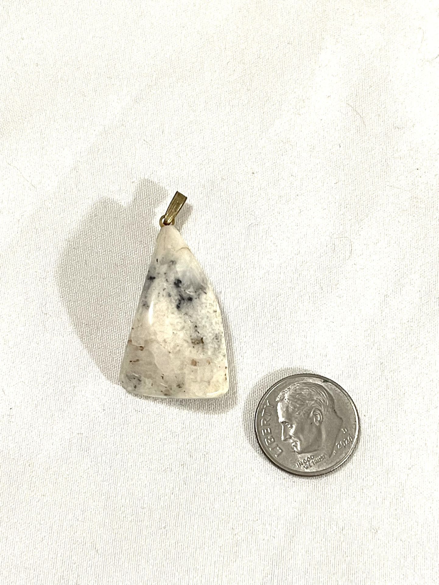 Natural Gold, Quartz Pendant.