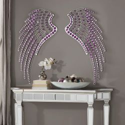 2-Piece Jeweled Angel Wings Wall Décor Set i