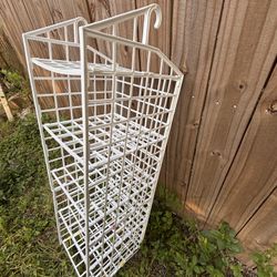 Closet Hanging Storage Rack - White Plastic