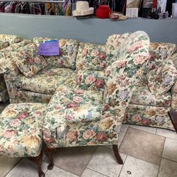 Sofa,Love Seat With Ottoman