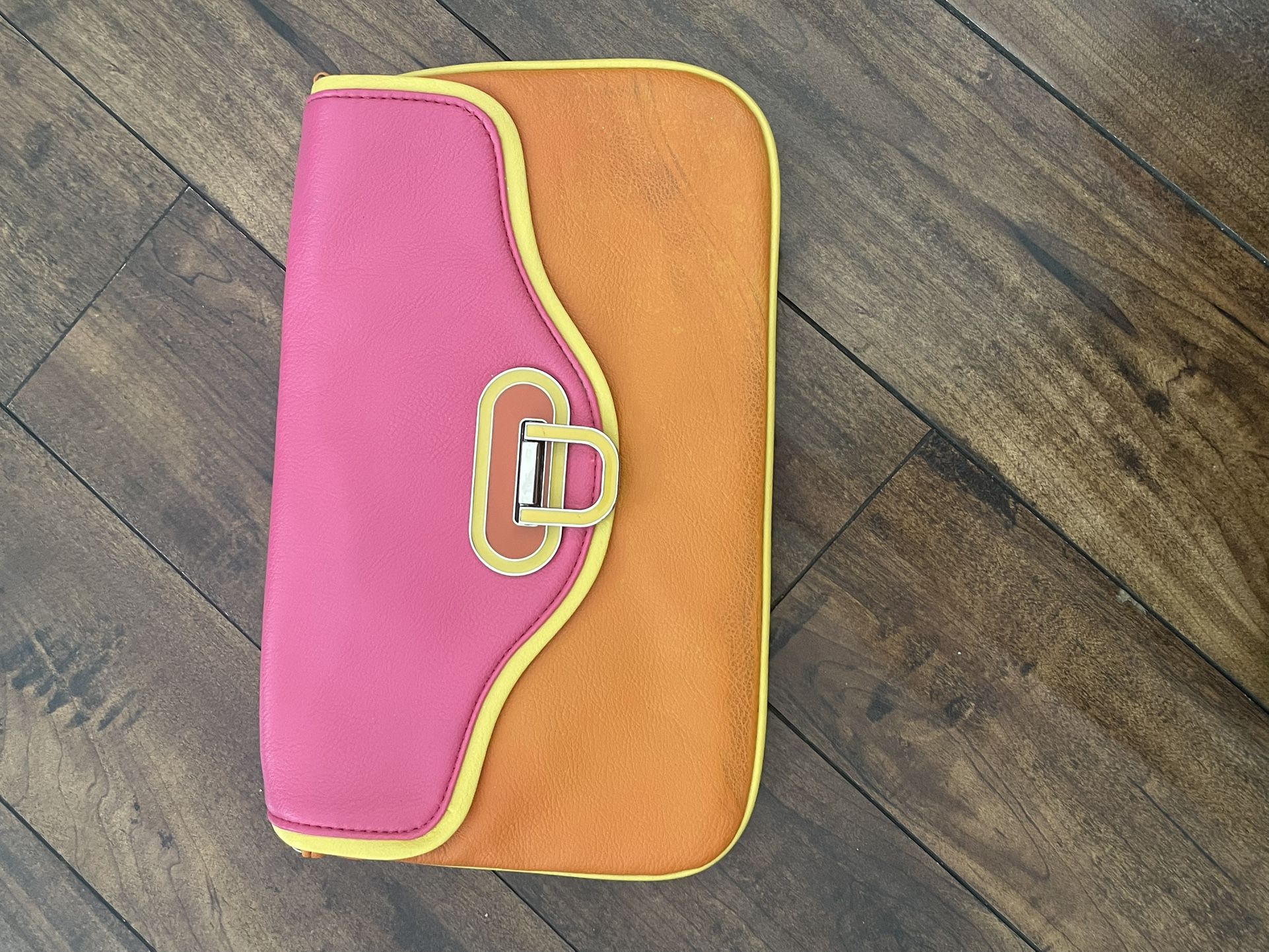 Pink And Orange Retro Purse