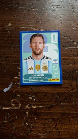 Messi 2026 World Cup Sticker Blue Parallel