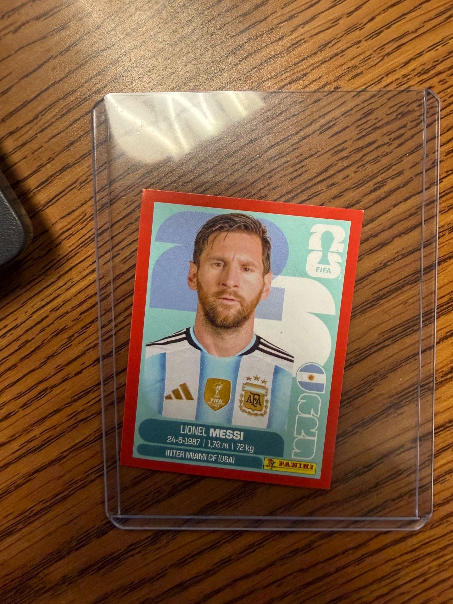 Lionel messi world cup panini sticker parallel argentina soccer panini 2026