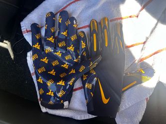 2 College football gloves (scroll)