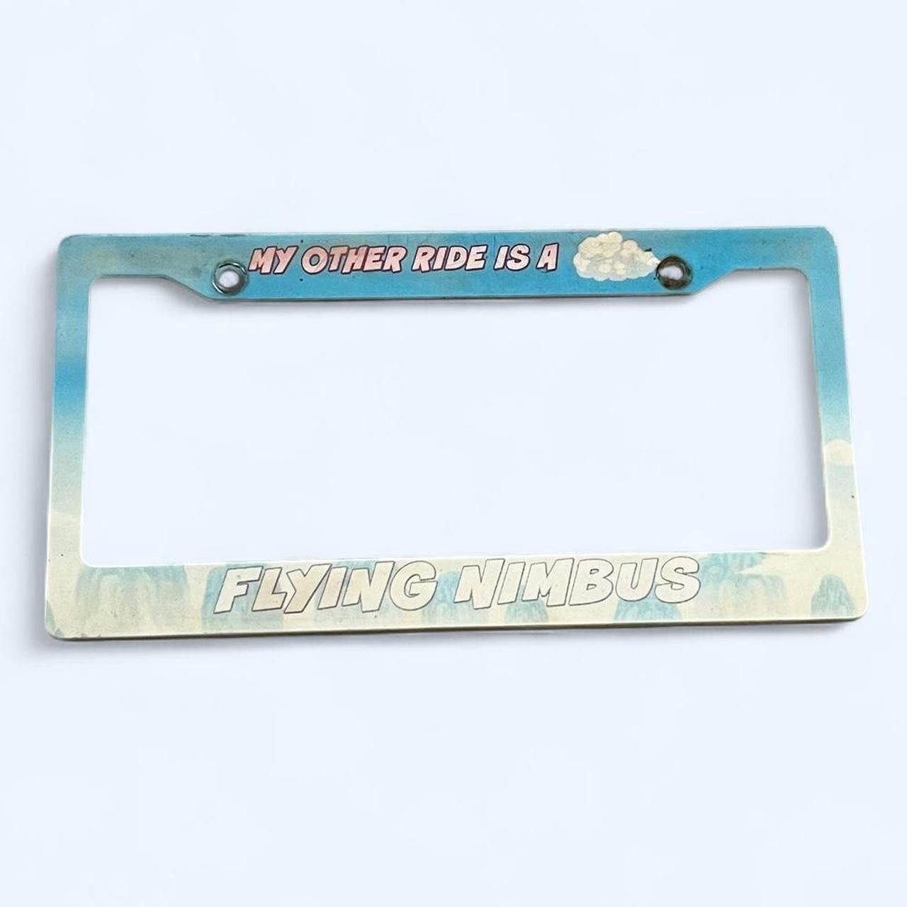 Dragon Ball Z Blue and White Clouds License Plate Holder Frame Car Vehicle SUV