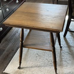 Antique Oak End Table 