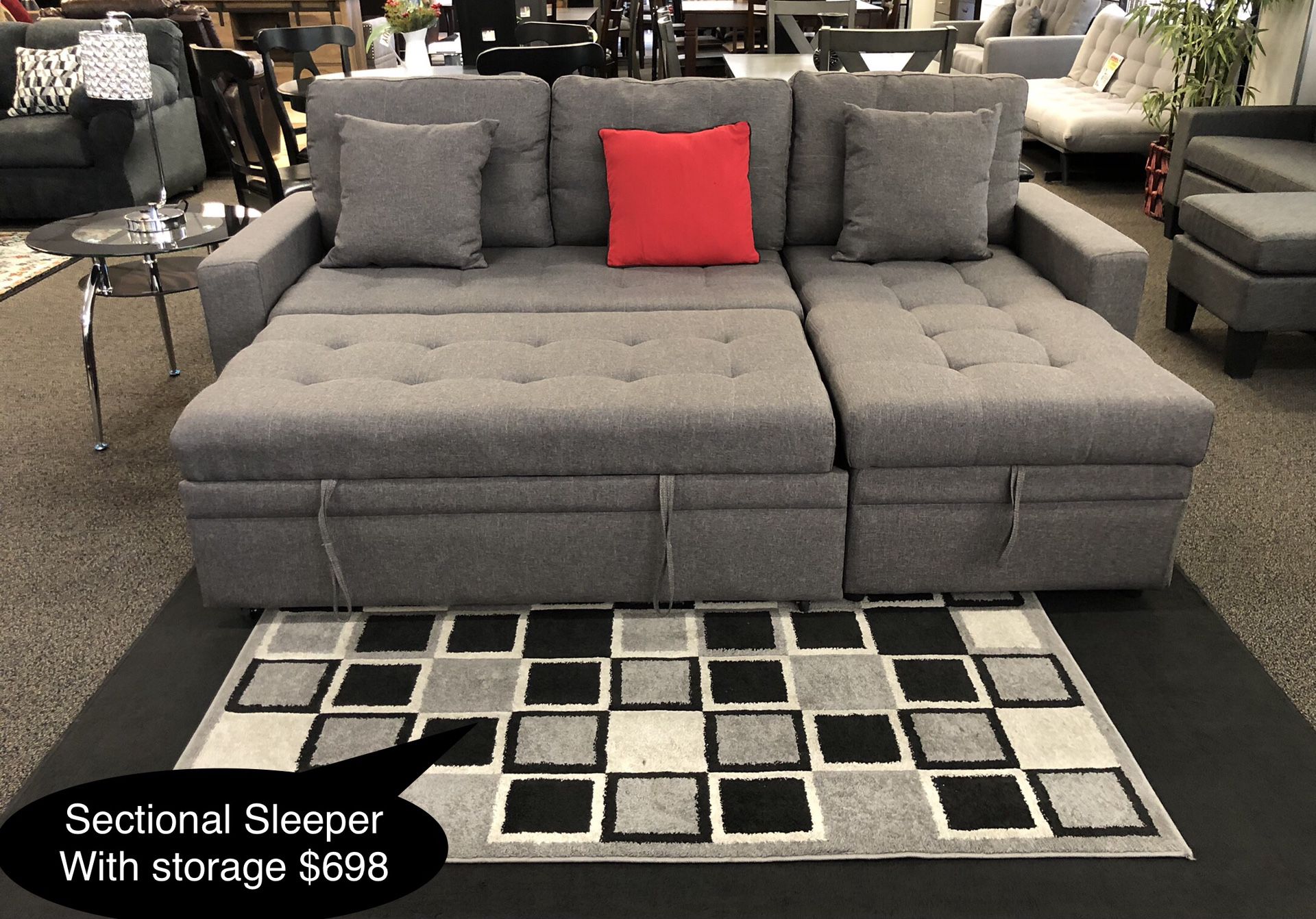 New Sectional Sleeper With Storage - FREE DELIVERY 