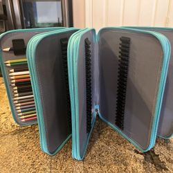 Colored Pencils And Holder 