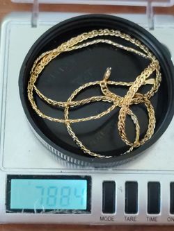18k Gold Rope Chain Necklace 7.88g