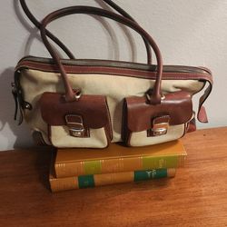 Dooney And Bourke Signature Anniversary Pocket Shoulder Bag