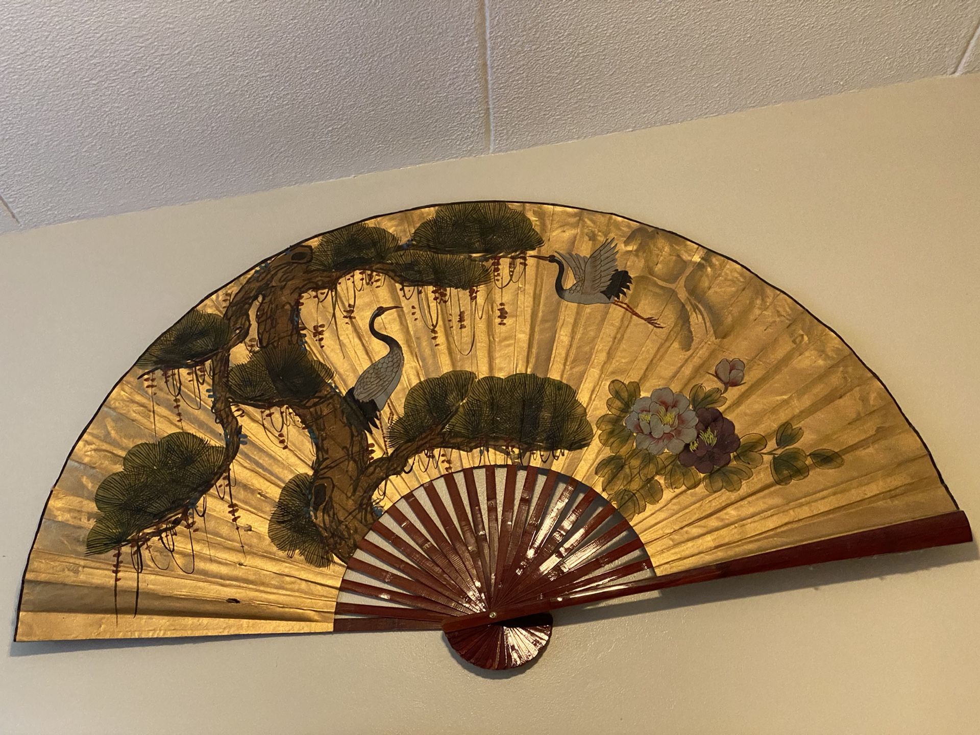 FAN Extra Large Hand Painted Wall Decor