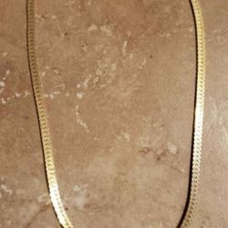 Vintage Gold Plated Chain With Stone Necklace 